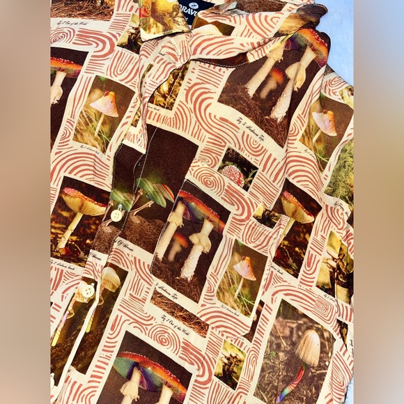 DRAVUS Zaedia Mushroom Button Down Shirt sz M - Picture 7 of 12